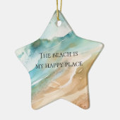 Beach Ocean Keramisch Ornament (Links)