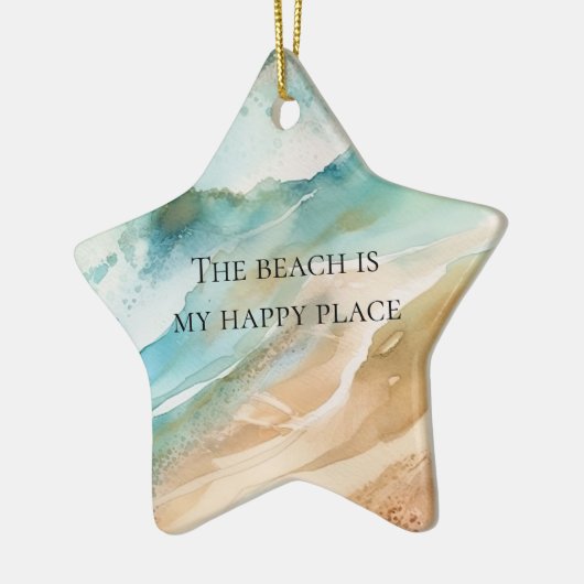 Beach Ocean Keramisch Ornament (Links)