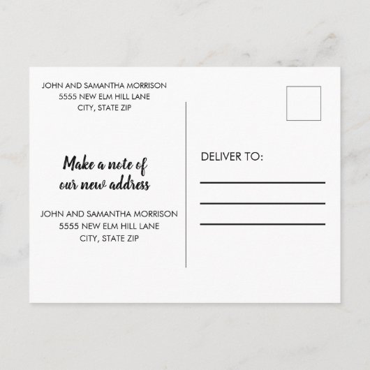 Beach Ocean Landscape Change Address Notice Aankondigingskaart (Achterkant)