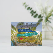 Beach Ocean Live Simple Inspirerend Motivatie Briefkaart (Staand voorkant)