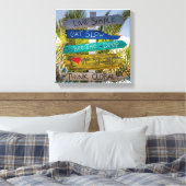Beach Ocean Live Simple Inspirerend Motivatie Canvas Afdruk (Insitu (Slaapkamer))