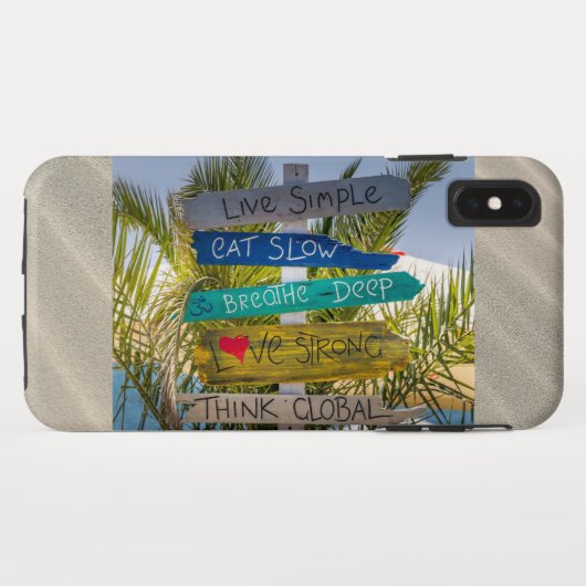 Beach Ocean Live Simple Inspirerend Motivatie Case-Mate iPhone Case (Achterkant (horizontaal))