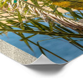 Beach Ocean Live Simple Inspirerend Motivatie Poster (Hoek)