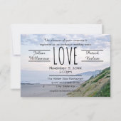 Beach/Ocean Love - 3x5 Wedding Invitation Kaart (Voorkant)