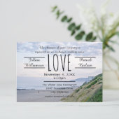 Beach/Ocean Love - 3x5 Wedding Invitation Kaart (Staand voorkant)