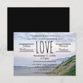 Beach/Ocean Love - 3x5 Wedding Invitation Kaart (Voorkant / Achterkant)