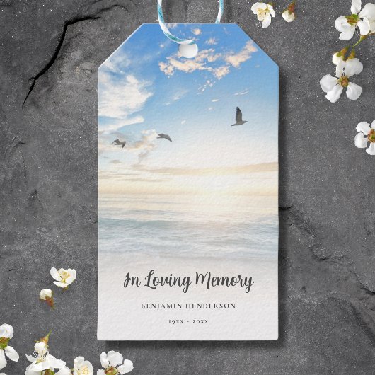 Beach Ocean Memorial of Funeral Tribution Cadeaulabel