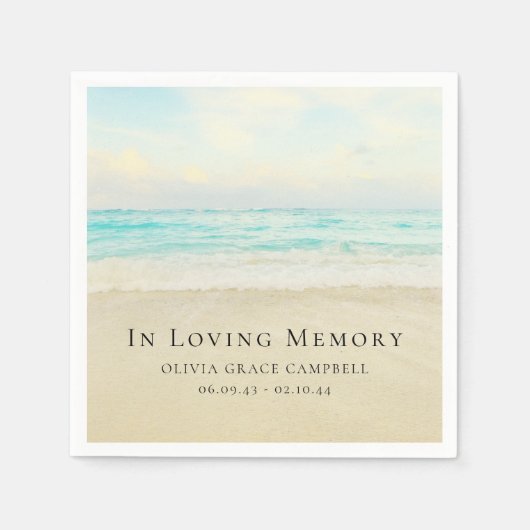 Beach Ocean Memorial voor begrafenis Servet (Voorkant)