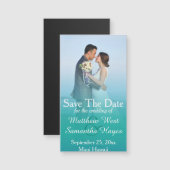 Beach Ocean Mist Fotobruiloft Bewaar de datum (Voorkant / Achterkant)