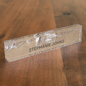 Beach Ocean Name Cute Nautical Office Decor Gift Naambordje (Zijkant)