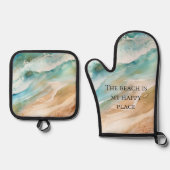 Beach Ocean Ovenwant & Pannenlap Set (Voorkant)