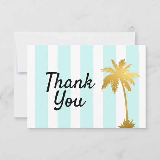 Beach Ocean Palm Tree-thema - dank je kaart (Voorkant)