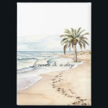 Beach Ocean Palm Tree Wedding Magneet<br><div class="desc">Beach Ocean Palm Tree Wedding</div>
