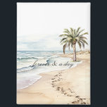 Beach Ocean Palm Tree Wedding Magneet<br><div class="desc">Beach Ocean Palm Tree Wedding</div>