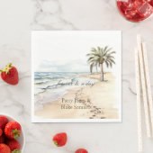 Beach Ocean Palm Tree Wedding Servet (Insitu)