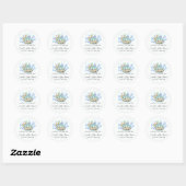 Beach Ocean Pearl onder het Zee Baby shower Ronde Sticker (Vel)