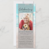 Beach Ocean Photo begrafenis digitale uitnodiging (Voorkant)