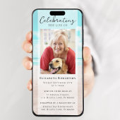 Beach Ocean Photo begrafenis digitale uitnodiging