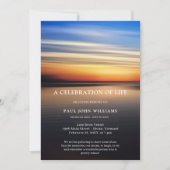 Beach Ocean Photo Celebration of Life Funeral Grey Kaart (Voorkant)