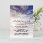 Beach Ocean Photo Celebration of Life Funeral Kaart (Staand voorkant)