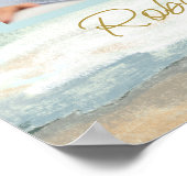 Beach Ocean Photo Collage begrafenismonument Welko Poster (Hoek)