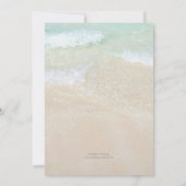 Beach Ocean Photo Marriage Announement Kaart (Achterkant)