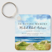 Beach Ocean Photo Memorial Funeral Favor Sleutelhanger (Voorkant)