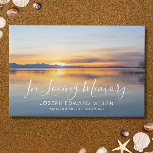 Beach Ocean Photo Memorial of Funeral Guest Book Gastenboek