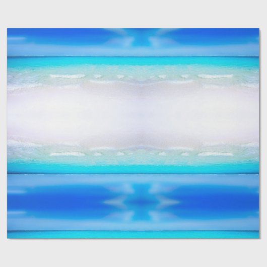 Beach Ocean Pool Blue Aqua Personal Cadeaupapier (Vlak)