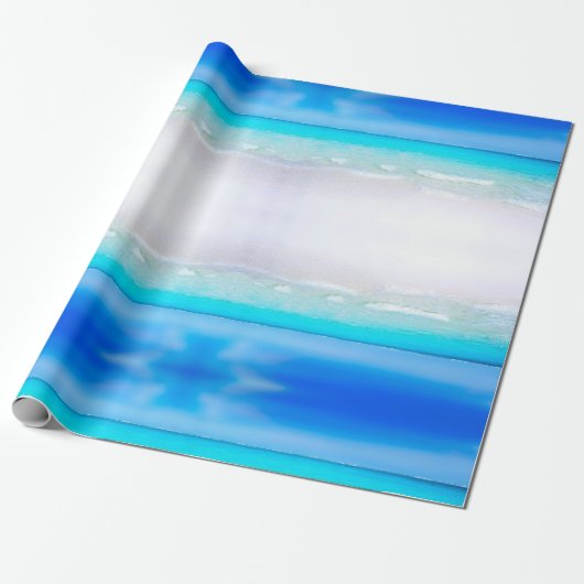 Beach Ocean Pool Blue Aqua Personal Cadeaupapier (Uitgerold)