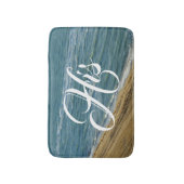 Beach Ocean Sand Blue Tropical van hem/haar Mr/Mrs Badmat (Voorkant Verticaal)