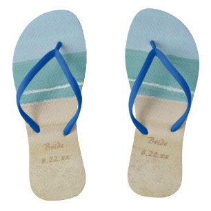 Beach Ocean Sand Bride Wedding Teenslippers