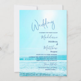 Beach Ocean Scene Blue Modern Kaart