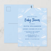 Beach Ocean Sea Shells Boy Baby shower Briefkaart (Voorkant / Achterkant)