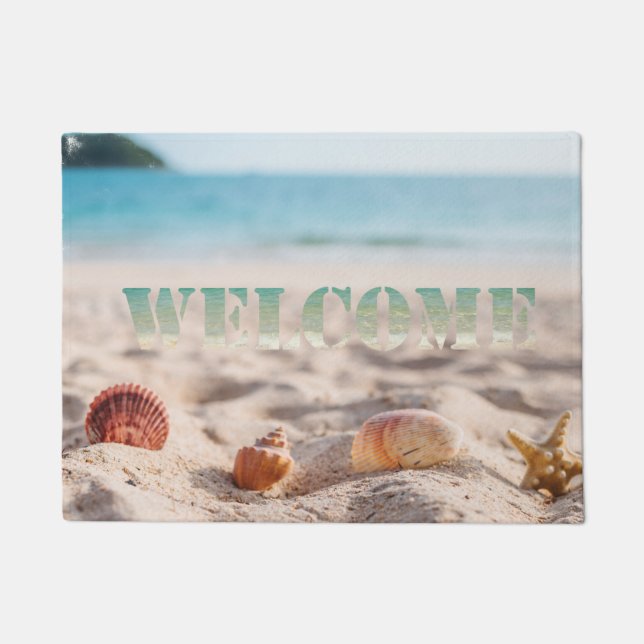 Beach, Ocean, Seashells, Welcome Deurmat (Voorkant)