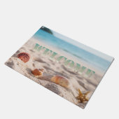 Beach, Ocean, Seashells, Welcome Deurmat (Schuin)