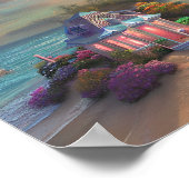 Beach Ocean Seaside Coted Art Poster (Hoek)