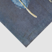 Beach Ocean Shells Feathers Navy Blue Decoupage Tissuepapier (Detail)