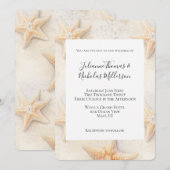 Beach Ocean Starfish bruiloft Kaart (Voorkant / Achterkant)