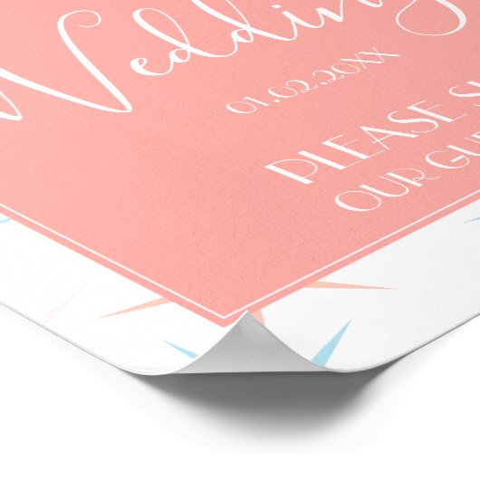 Beach Ocean Starfish Weddenschap Poster (Hoek)