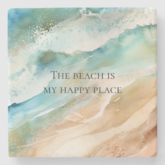 Beach Ocean Stenen Onderzetter (Voorkant)