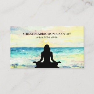 *~* Beach Ocean Sunrise Zee Mindfulness Meditation Visitekaartje