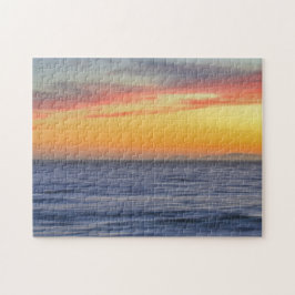 Beach Ocean Sunset Art Natuur Puzzel