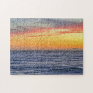 Beach Ocean Sunset Art Natuur Puzzel