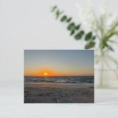 Beach Ocean Sunset Briefkaart (Staand voorkant)