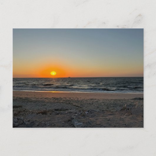 Beach Ocean Sunset Briefkaart (Voorkant)