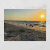Beach Ocean Sunset Briefkaart (Voorkant)
