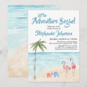 Beach Ocean Surf Adventure Baby shower Boy Kaart (Voorkant / Achterkant)