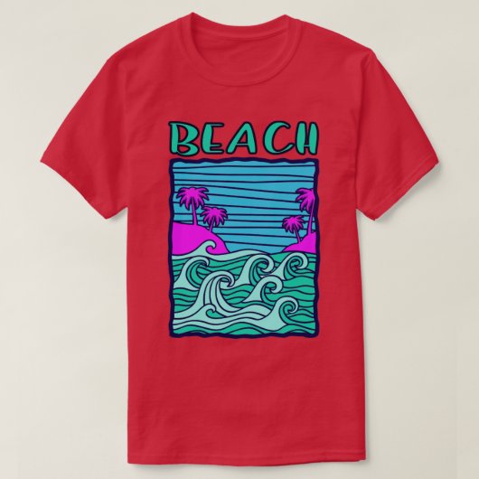 Beach Ocean T-shirt (Design voorkant)