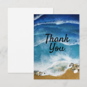 Beach Ocean thema Bedankt voor je creditcard (Voorkant / Achterkant)